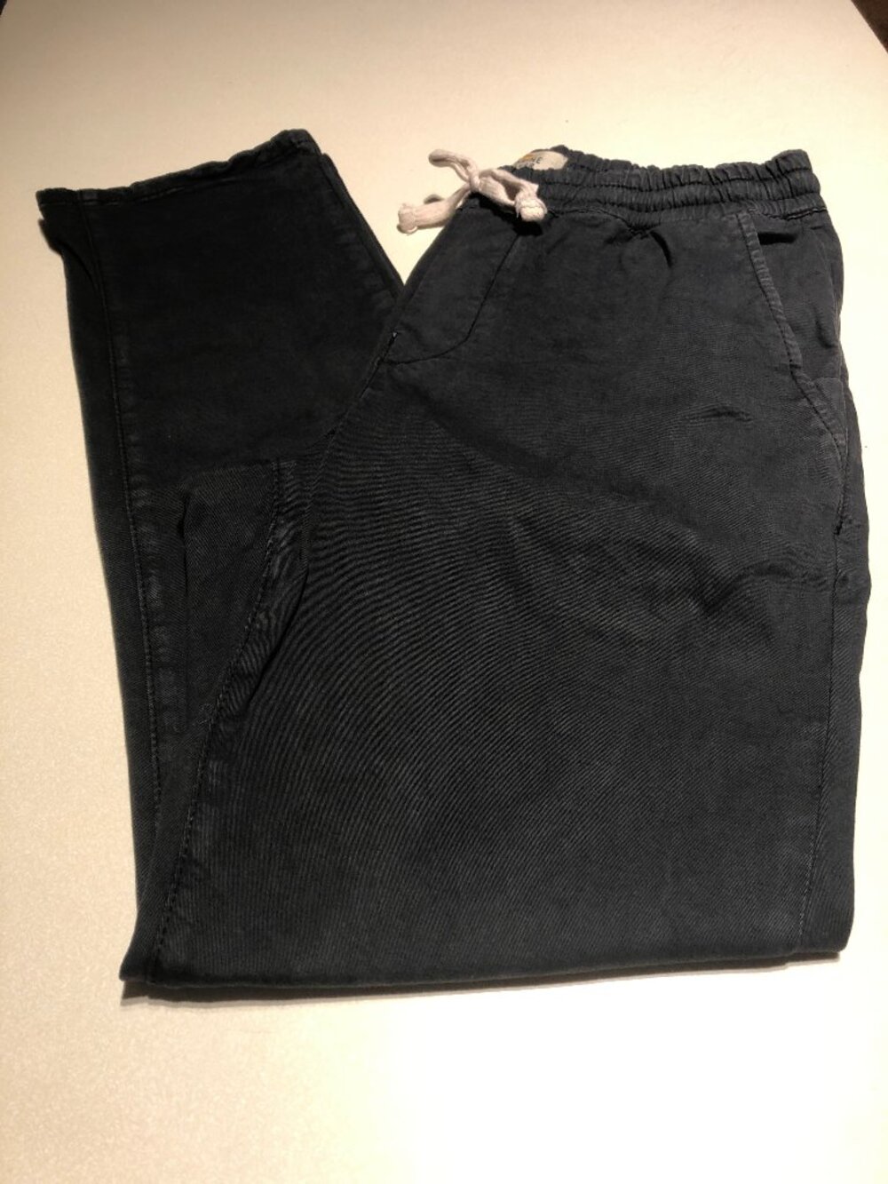 Great Condition Mens Marine Layer Chino Drawstring Pant Navy Blue